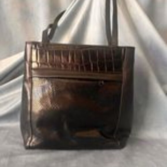 Vintage Shaif Patterned Sling Purse, Brown, Black, - Picture 2 of 6
